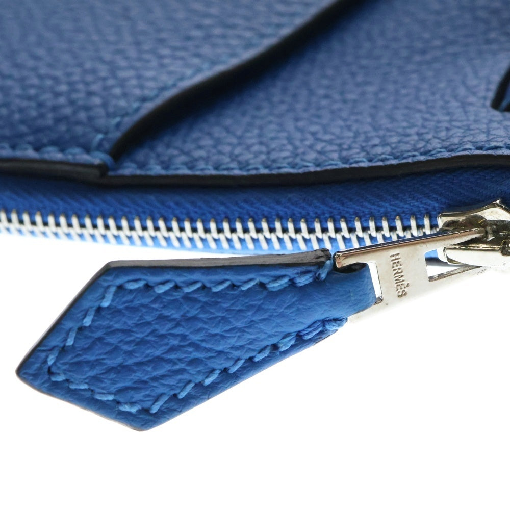 HERMES(エルメス) カバ ヴェルティージュ24 ブルー系 トゴ シルバー金具 U刻印 クラッチバッグ セカンドバッグ