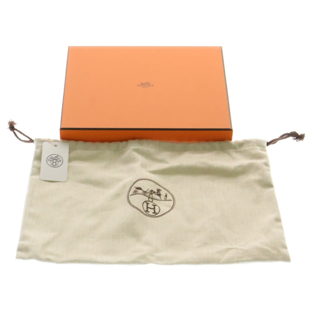 HERMES(エルメス) カバ ヴェルティージュ24 ブルー系 トゴ シルバー金具 U刻印 クラッチバッグ セカンドバッグ