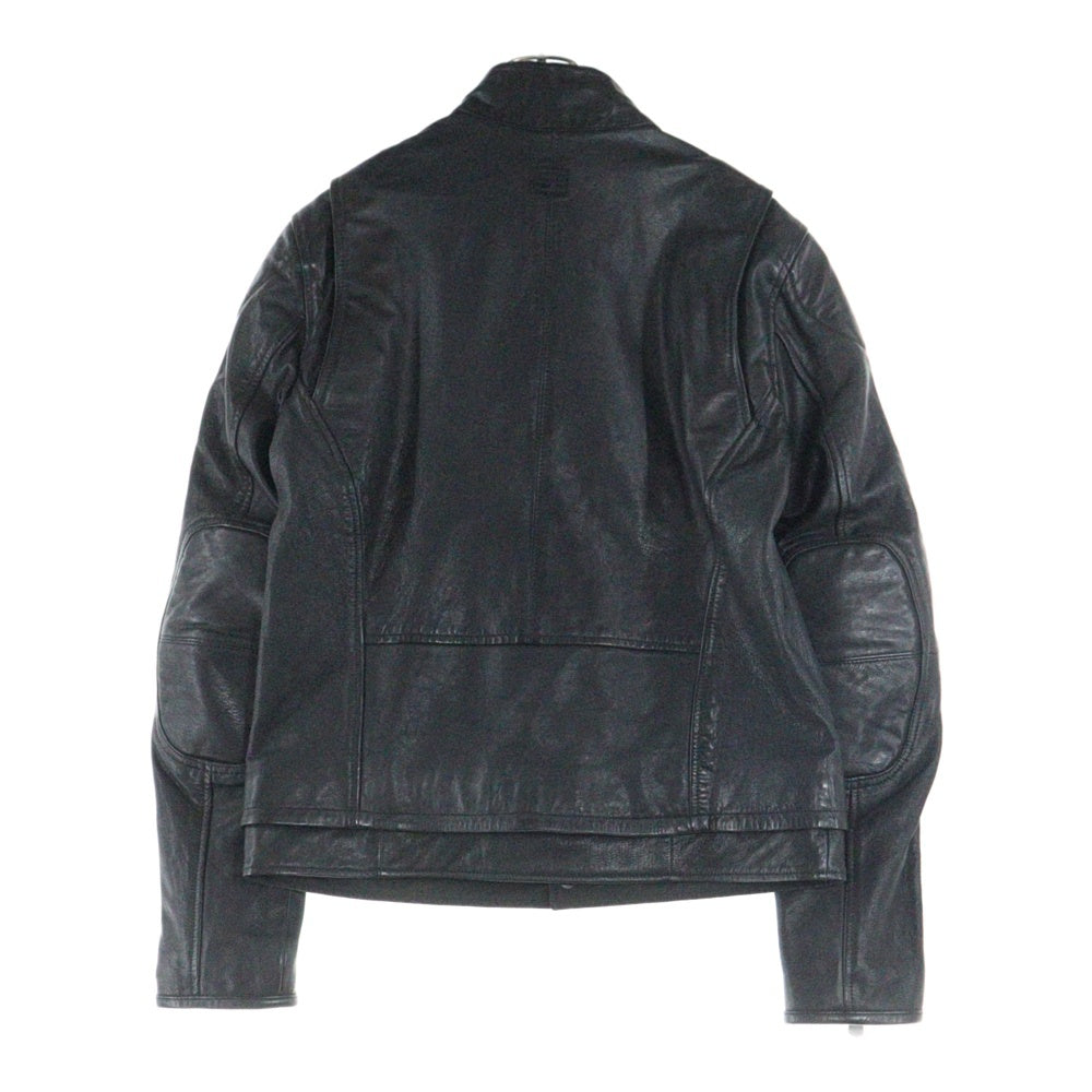 G-STAR RAW(ジースターロウ) Rider Leather Jacket ライダー レザー ジップアップ ジャケット ブラック D20078-C851-6484