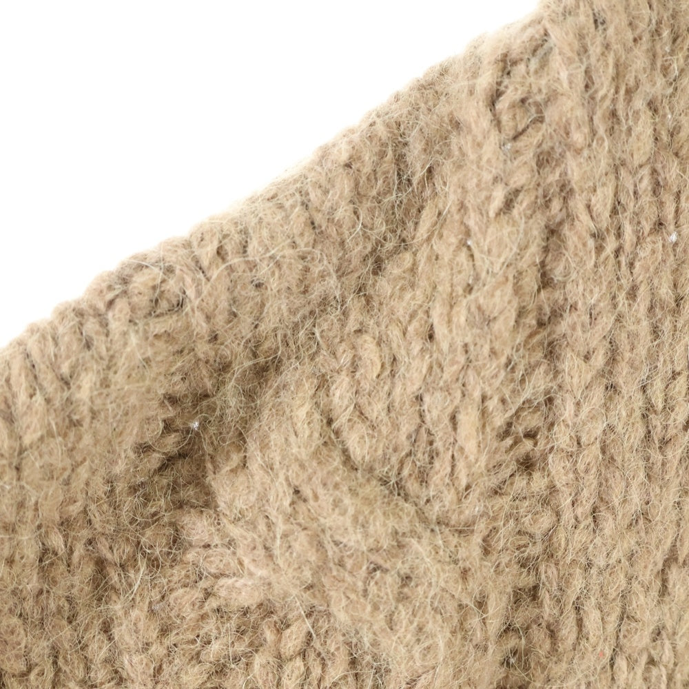 BRUNELLO CUCINELLI(ブルネロクチネリ) カシミヤ混 アルパカウール ローゲージ ニット カーディガン ブラウン