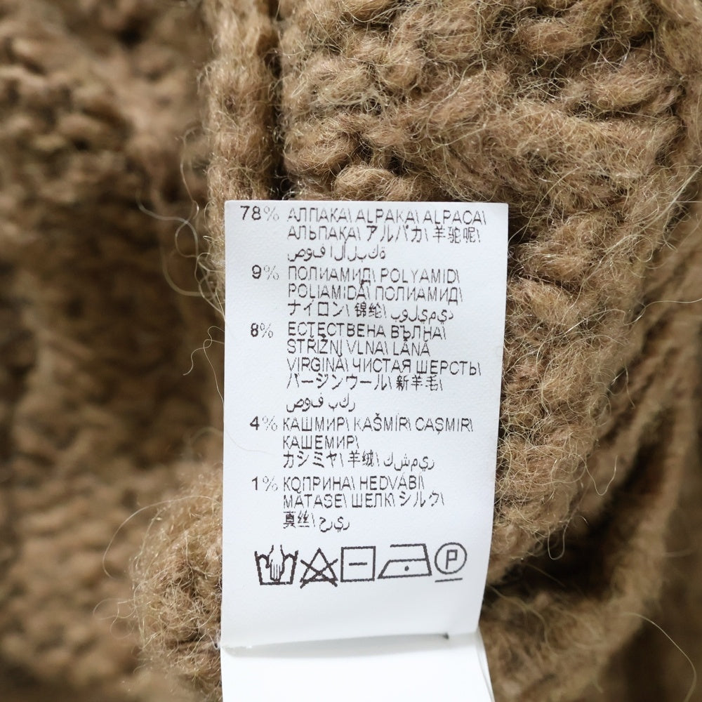 BRUNELLO CUCINELLI(ブルネロクチネリ) カシミヤ混 アルパカウール ローゲージ ニット カーディガン ブラウン
