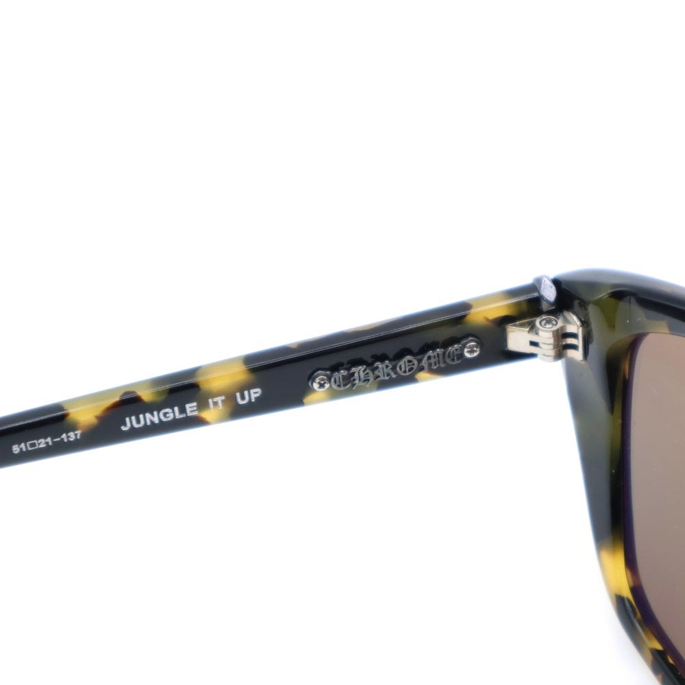 CHROME HEARTS(クロムハーツ) JUNGLE IT UP ジャングル イットアップ ピラミッドスタッズ ペンタゴンフレーム ミラーレンズ サングラス メガネ 眼鏡 アイウェア ブラック/イエロー