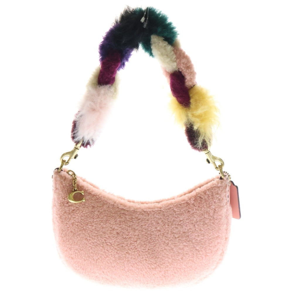 COACH(コーチ) ミラ ハンドバッグ ピンク ボア ショルダーバッグ CO211