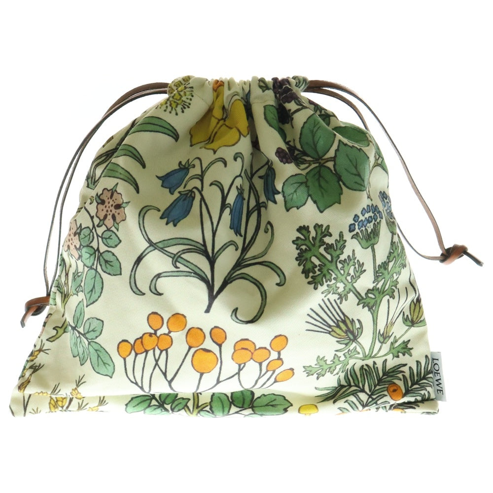 LOEWE(ロエベ) ハーバリウム ドローストリングポーチ 巾着バッグ フラワープリント キャンバス
