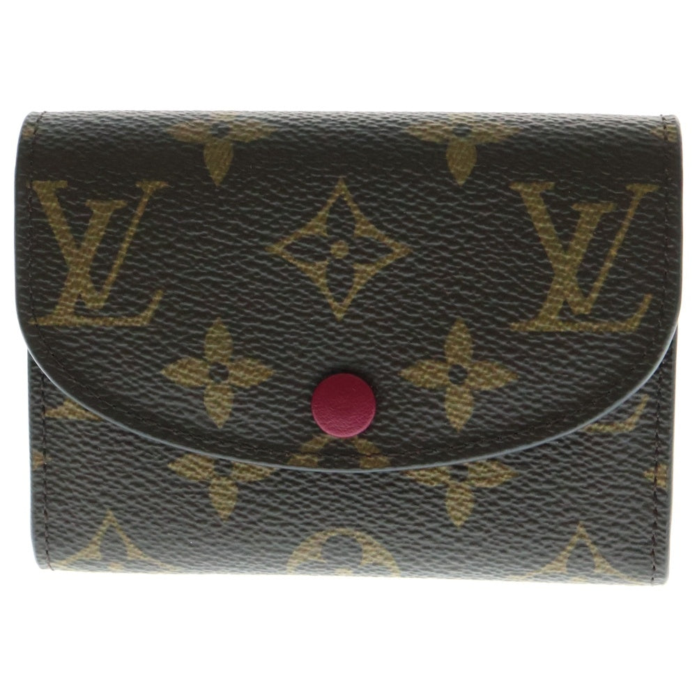 LOUIS VUITTON(ルイヴィトン) モノグラム ポルトモネロザリ コインケース コンパクトウォレット ブラウン ピンク金具 PVC M41939