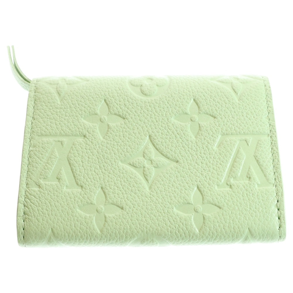 LOUIS VUITTON(ルイヴィトン) LV×TM ポルトモネロザリ グリーンティー コンパクトウォレット 三つ折り財布 コインケース ライトグリーン ゴールド金具 レザー M14084