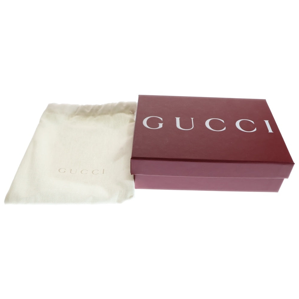 GUCCI(グッチ) GGエンブレム スモールウォレット コンパクトウォレット 二つ折り財布 ブラック ゴールド金具 レザー 815874