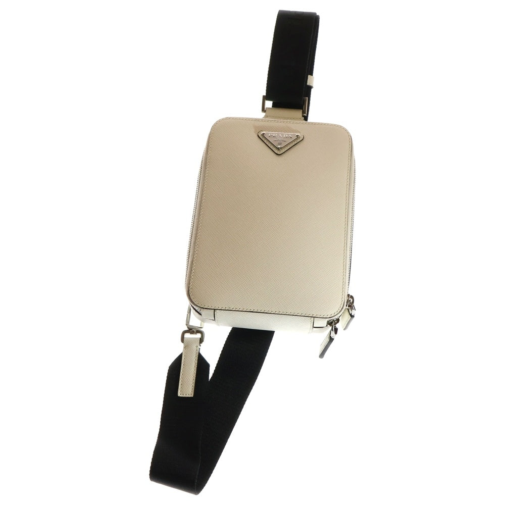 PRADA(プラダ) サフィアーノ ボディバッグ ショルダーバッグ ホワイトレザー 2VZ106