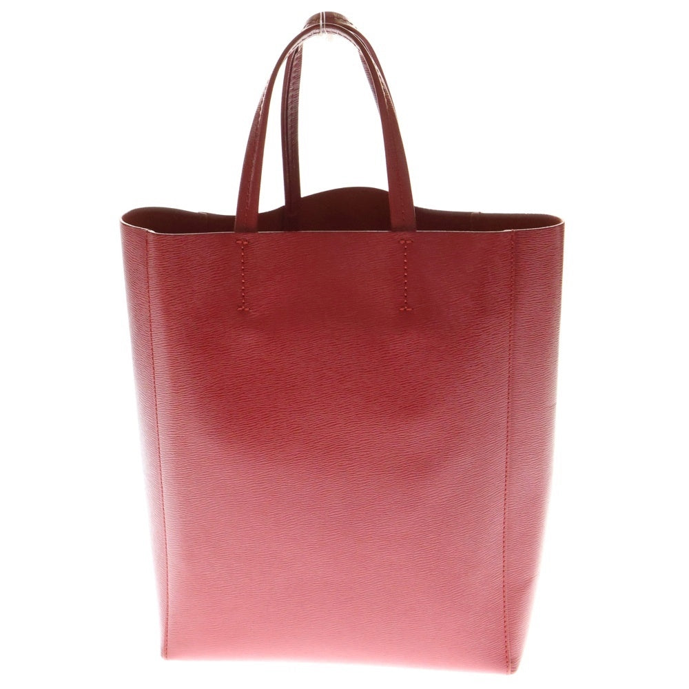CELINE(セリーヌ) バーティカル カバ スモール ショルダーバッグ レッド レザー ライトバーガンディ
