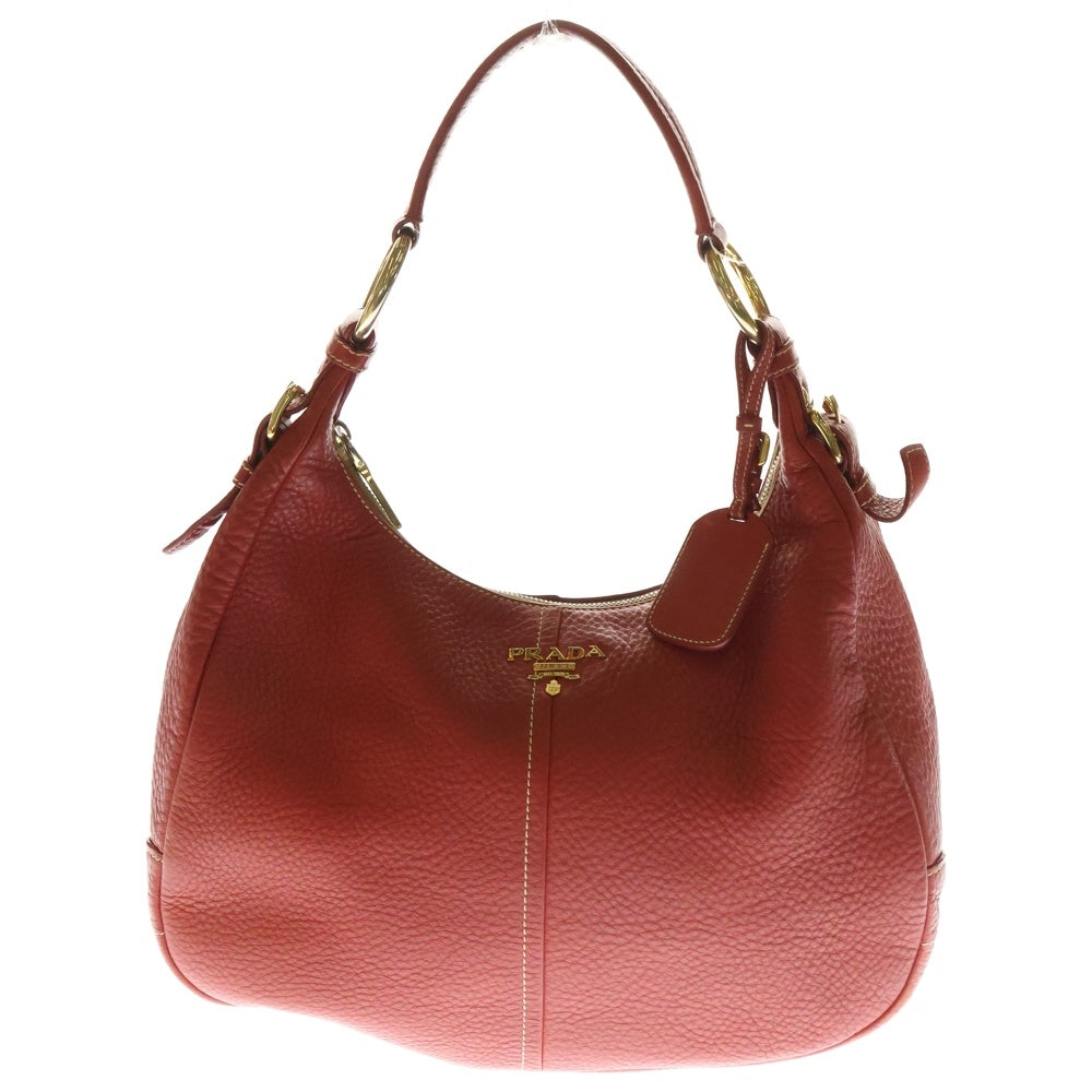 PRADA(プラダ) ワンショルダーバッグ ハンドバッグ レッド レザー BR4373