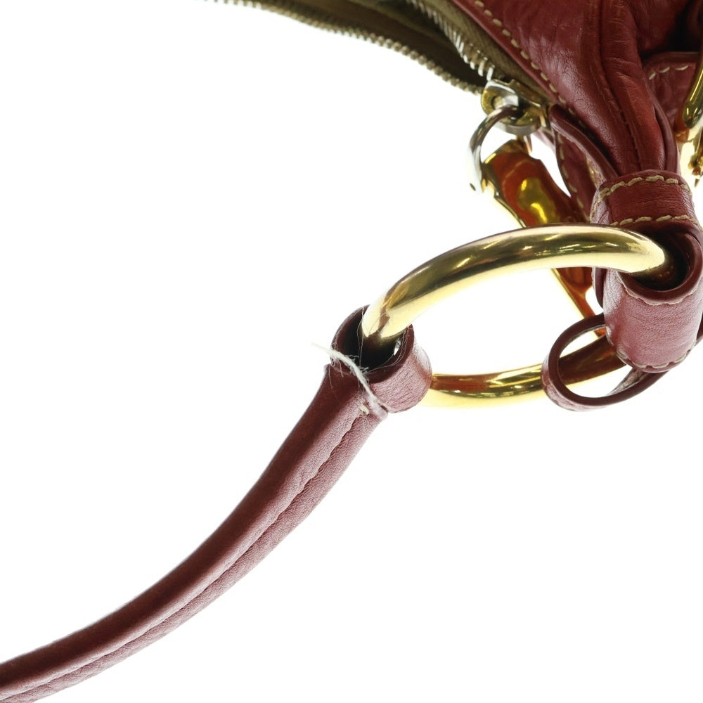 PRADA(プラダ) ワンショルダーバッグ ハンドバッグ レッド レザー BR4373