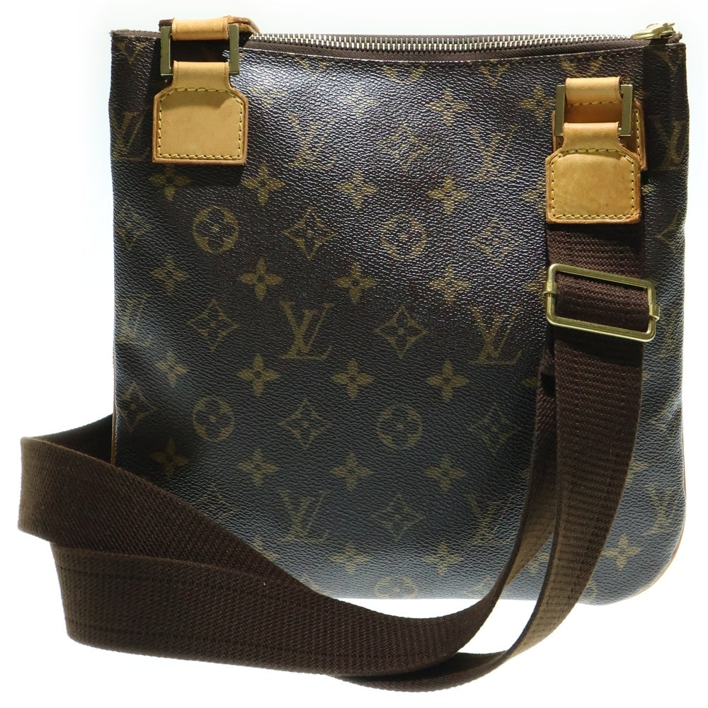 LOUIS VUITTON(ルイヴィトン) モノグラム ポシェットボスフォール レザーショルダーバッグ ブラウン M40044