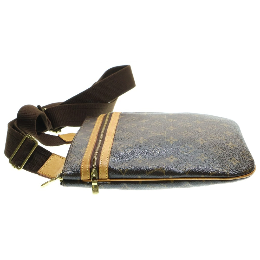 LOUIS VUITTON(ルイヴィトン) モノグラム ポシェットボスフォール レザーショルダーバッグ ブラウン M40044
