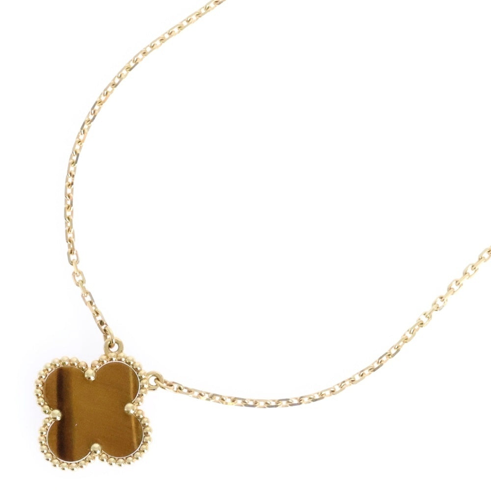 Van Cleef & Arpels(ヴァンクリーフアンドアーペル) ヴィンテージアルハンブラ タイガーアイ ネックレス イエローゴールド Au750YG VCARD38600 ジュエリー