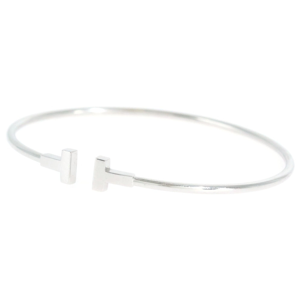 TIFFANY&Co(ティファニー) Tワイヤー バングル ブレスレット ホワイトゴールド 750 WG ジュエリー