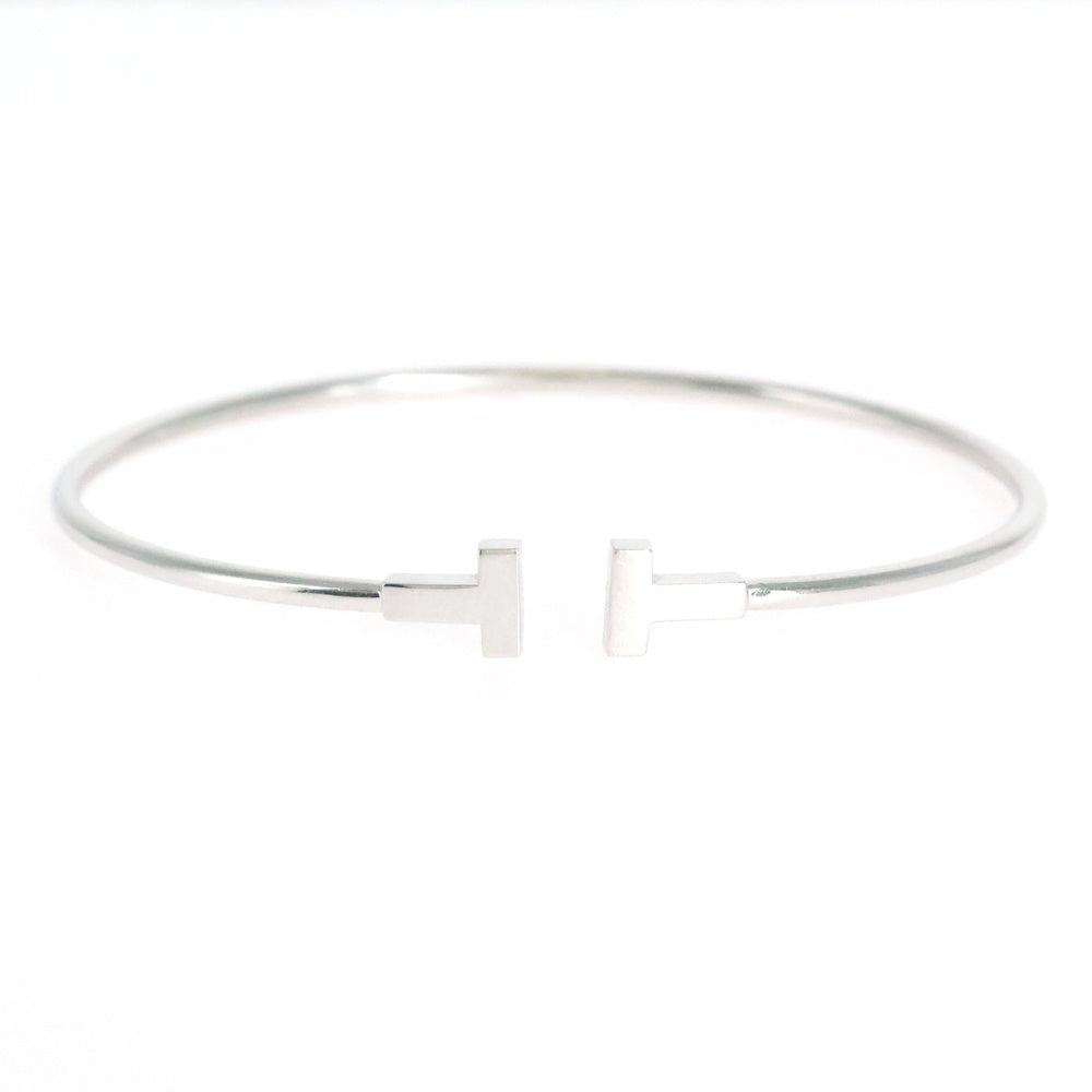 TIFFANY&Co(ティファニー) Tワイヤー バングル ブレスレット ホワイトゴールド 750 WG ジュエリー