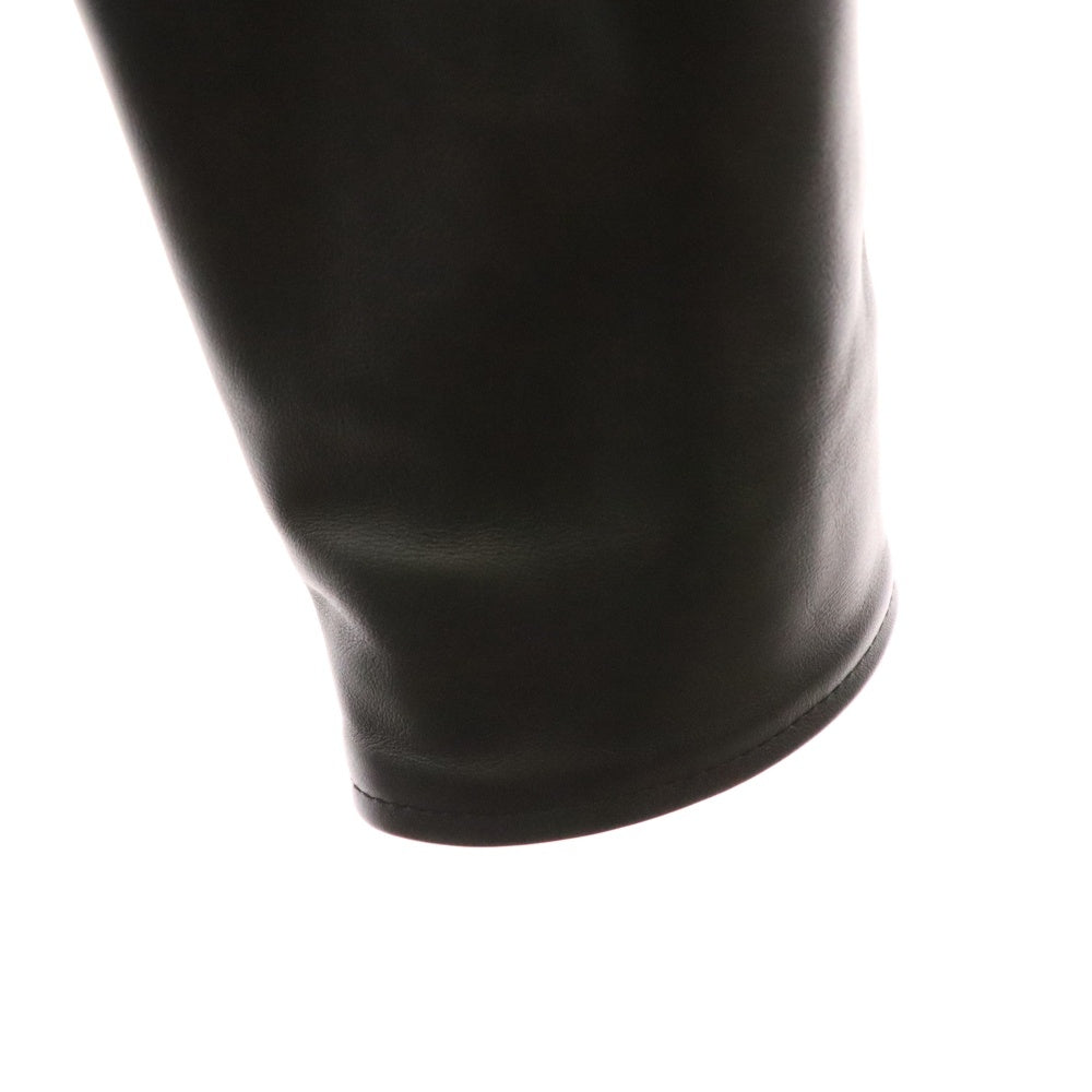 MM6 Maison Margiela(エムエムシックスメゾンマルジェラ) 22AW 八の字 カウレザー シングル ライダースジャケット ブラック S62AN0067 SY1548