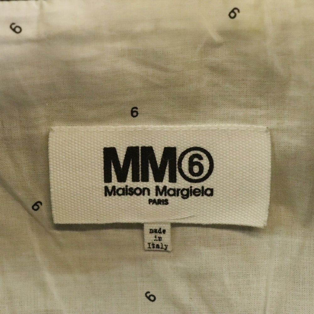 MM6 Maison Margiela(エムエムシックスメゾンマルジェラ) 22AW 八の字 カウレザー シングル ライダースジャケット ブラック S62AN0067 SY1548