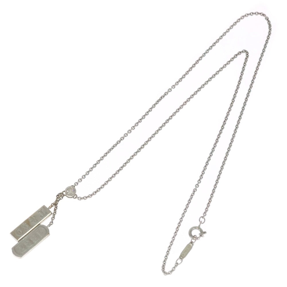 TIFFANY&Co(ティファニー) 1837 ダブルバー ドロップ ダイヤ チェーン ネックレス K18WG ホワイトゴールド
