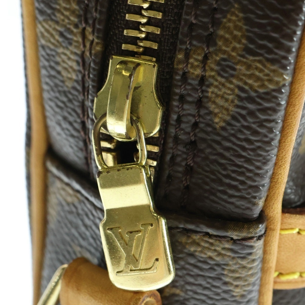LOUIS VUITTON(ルイヴィトン) モノグラム ダヌープ ショルダーバッグ ミニバッグ ブラウン ゴールド金具 レザー×PVC M45266