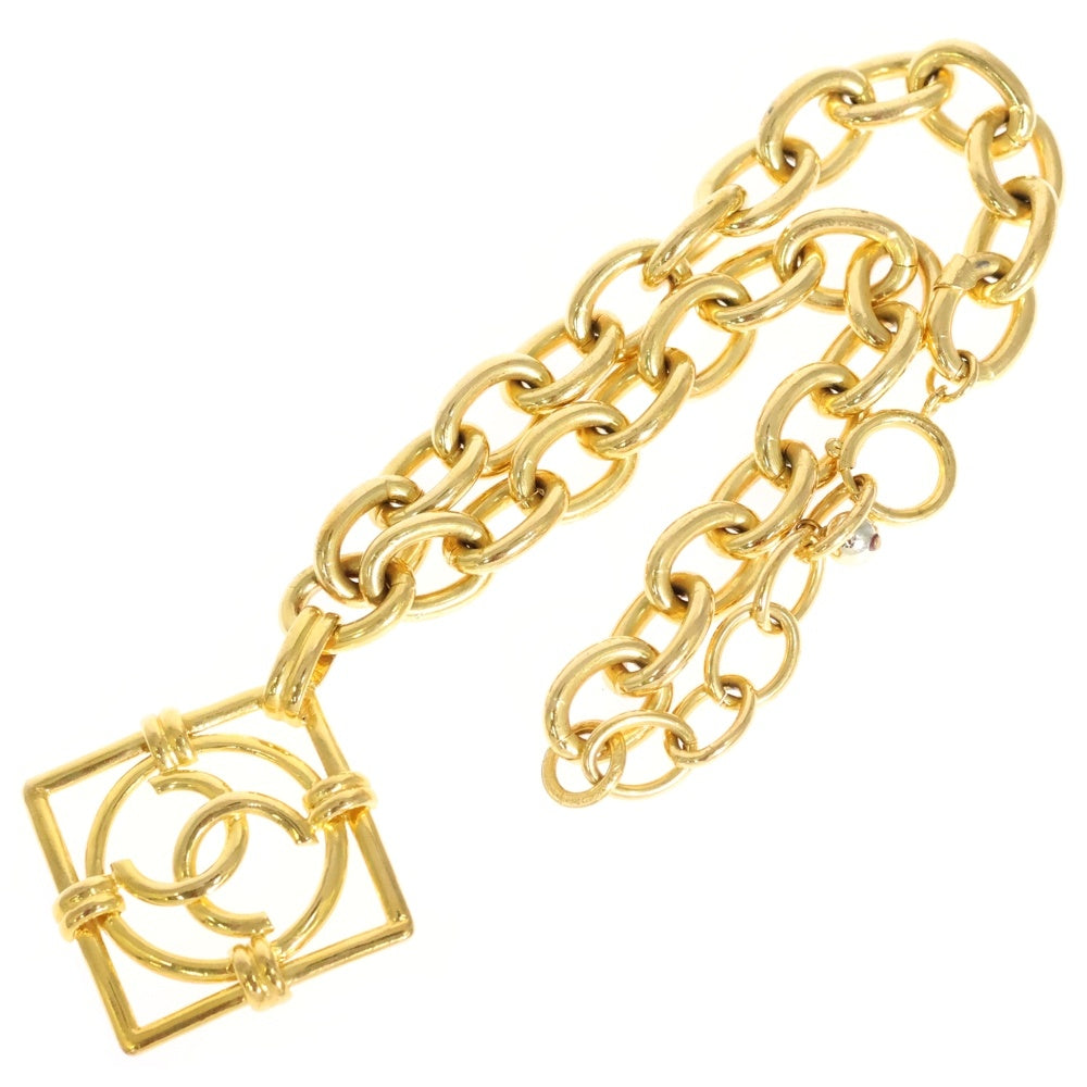CHANEL(シャネル) ココマーク ひし形 チェーンネックレス ペンダント ゴールド GP 29