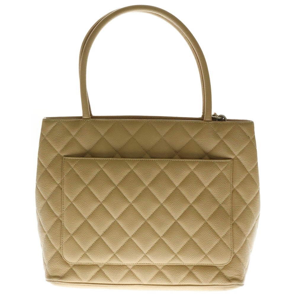 CHANEL(シャネル) 復刻トート ココマーク バッグ ハンドバッグ ベージュ キャビア シルバー金具