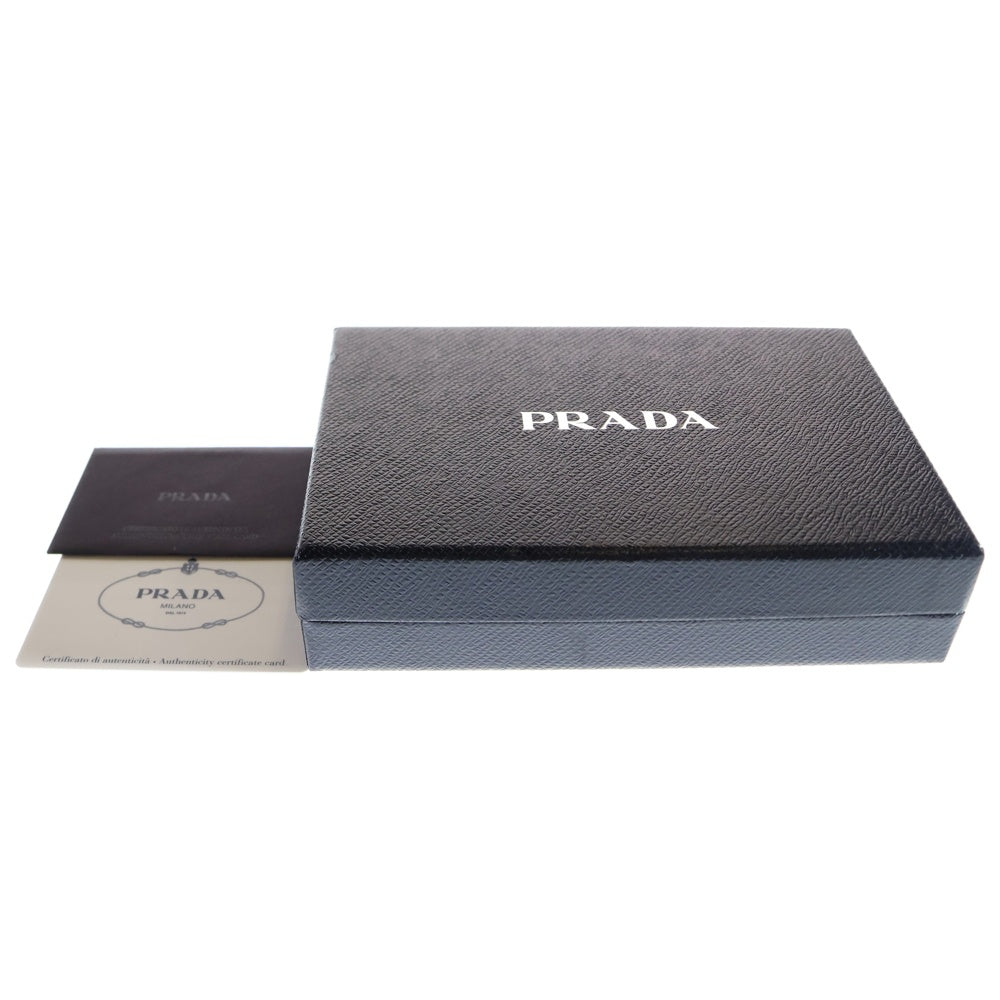 PRADA(プラダ) サフィアーノ 二つ折り財布 長財布 ロングウォレット ブラック ゴールド金具 ネロ レザー 1ML005