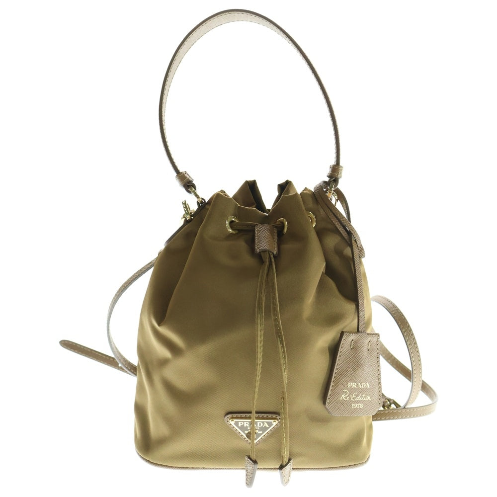 PRADA(プラダ) リエディション 1978 2wayミニバック ショルダーバッグ ブラウン ゴールド金具 ナイロン 1BE067