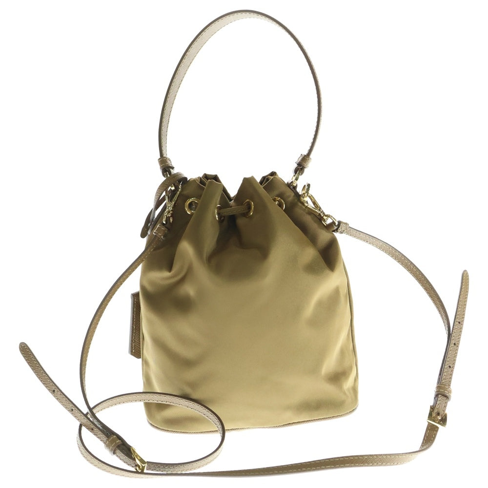 PRADA(プラダ) リエディション 1978 2wayミニバック ショルダーバッグ ブラウン ゴールド金具 ナイロン 1BE067