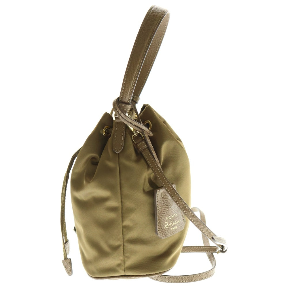 PRADA(プラダ) リエディション 1978 2wayミニバック ショルダーバッグ ブラウン ゴールド金具 ナイロン 1BE067