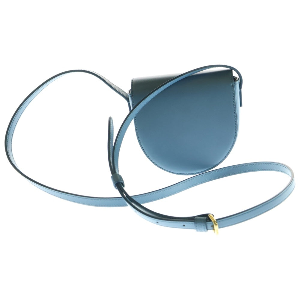 CELINE(セリーヌ) トリオンフ ミニ ブザス ショルダーバッグ ショルダーポシェット ミニバッグ ブルー カーフレザー