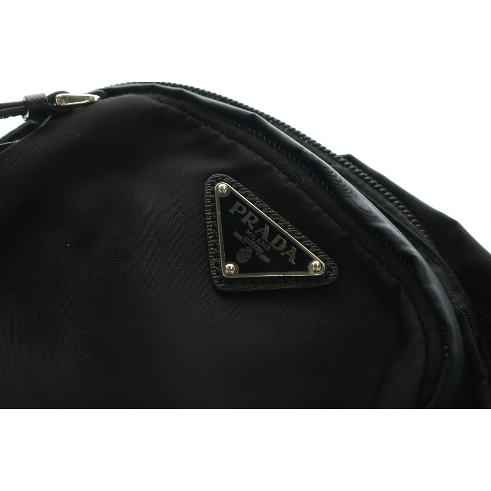 PRADA(プラダ) ワンショルダーバッグ ウエストバッグ ボディバッグ ショルダーバッグ シルバー金具 ブラック ナイロン 1BZ206