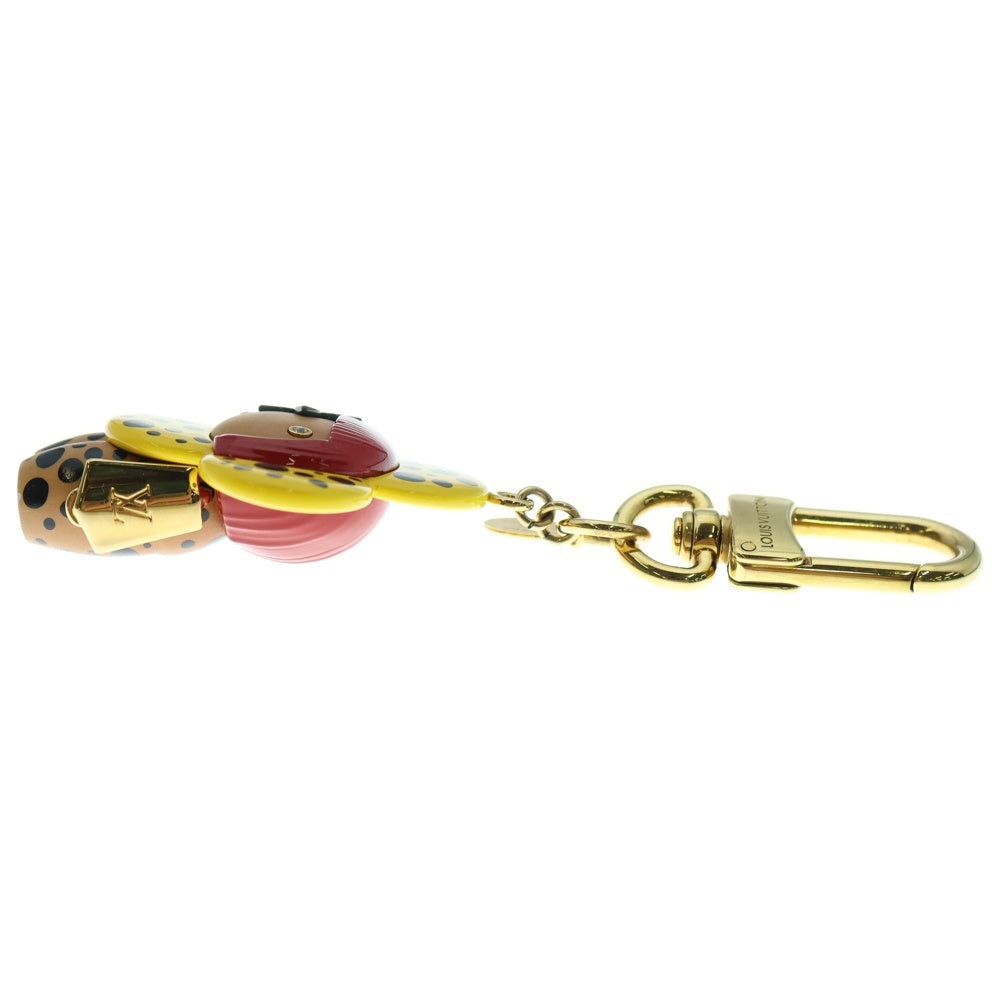 LOUIS VUITTON(ルイヴィトン) ×草間彌生 YK ポルト クレ ヴィヴィエンヌ インフィニティ ドット キーリング チャーム M01146 ブラウン×イエロー