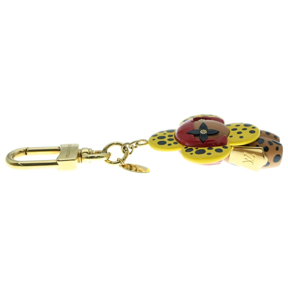 LOUIS VUITTON(ルイヴィトン) ×草間彌生 YK ポルト クレ ヴィヴィエンヌ インフィニティ ドット キーリング チャーム M01146 ブラウン×イエロー