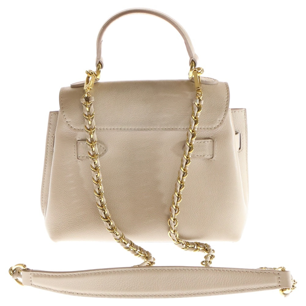 LOUIS VUITTON(ルイヴィトン) ロックミー エヴァー MINI ロゴプレート レザー ターンロック 2WAY ハンド チェーンショルダーバッグ ゴールド金具 ベージュ M21052