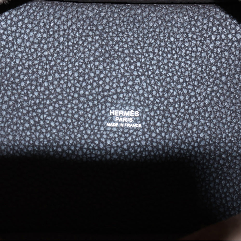 HERMES(エルメス) ピコタンPM マカサー トリヨン ハンドバッグ ミニバッグ レザー ダークブラウン シルバー金具 Z刻印