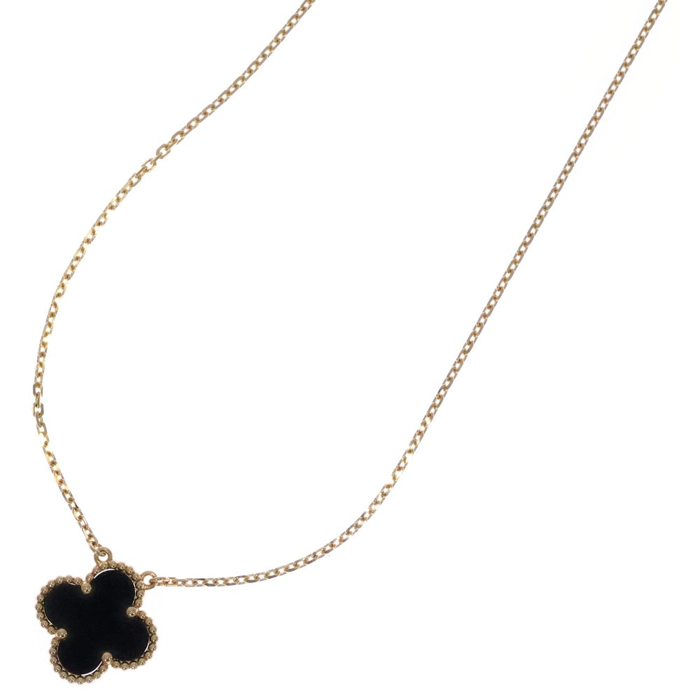 Van Cleef & Arpels(ヴァンクリーフアンドアーペル) ヴィンテージアルハンブラ オニキス ネックレス イエローゴールド Au750YG VCARA45800 ジュエリー