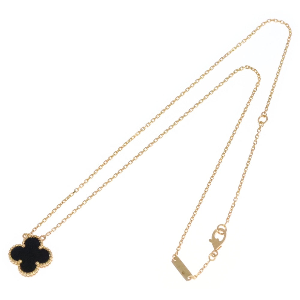 Van Cleef & Arpels(ヴァンクリーフアンドアーペル) ヴィンテージアルハンブラ オニキス ネックレス イエローゴールド Au750YG VCARA45800 ジュエリー