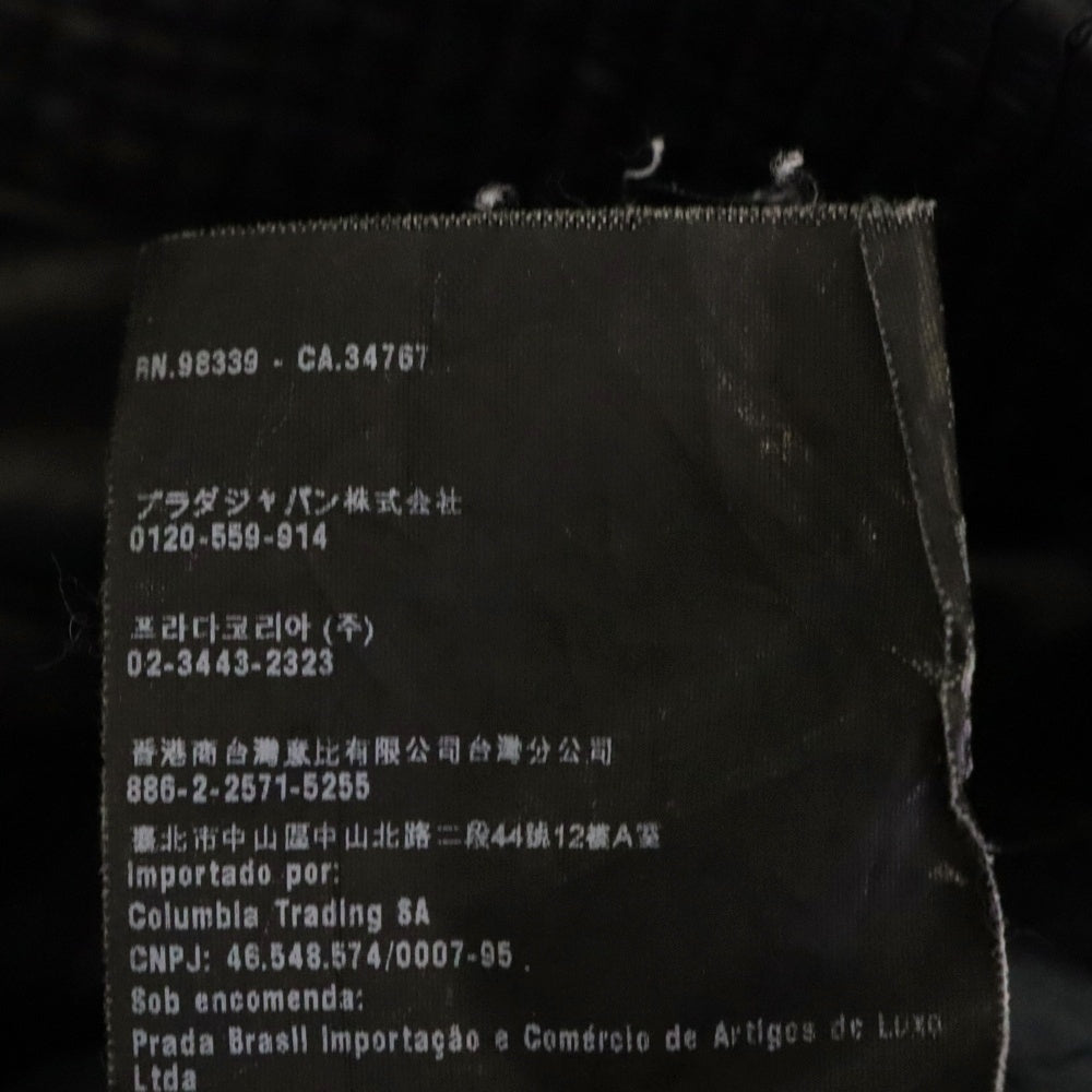 PRADA SPORT(プラダ スポーツ) 13AW トライアングルロゴプレート フーデッド ジップアップ ダウンジャケット ブラック SGH588