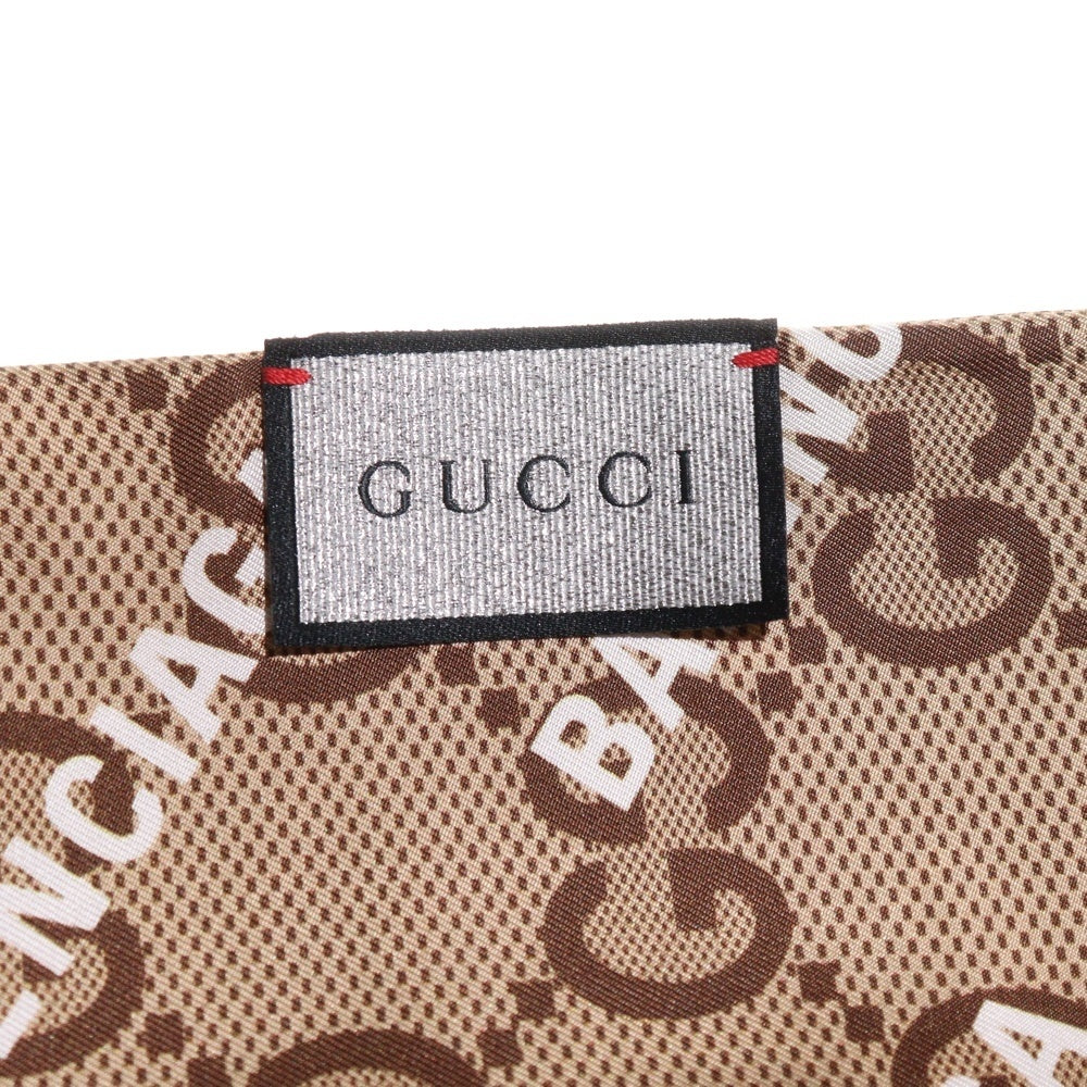 GUCCI(グッチ) ×バレンシアガ ザ ハッカー プロジェクト マキシGG プリント シルク ネックボウ ネクタイ ベージュ 676777