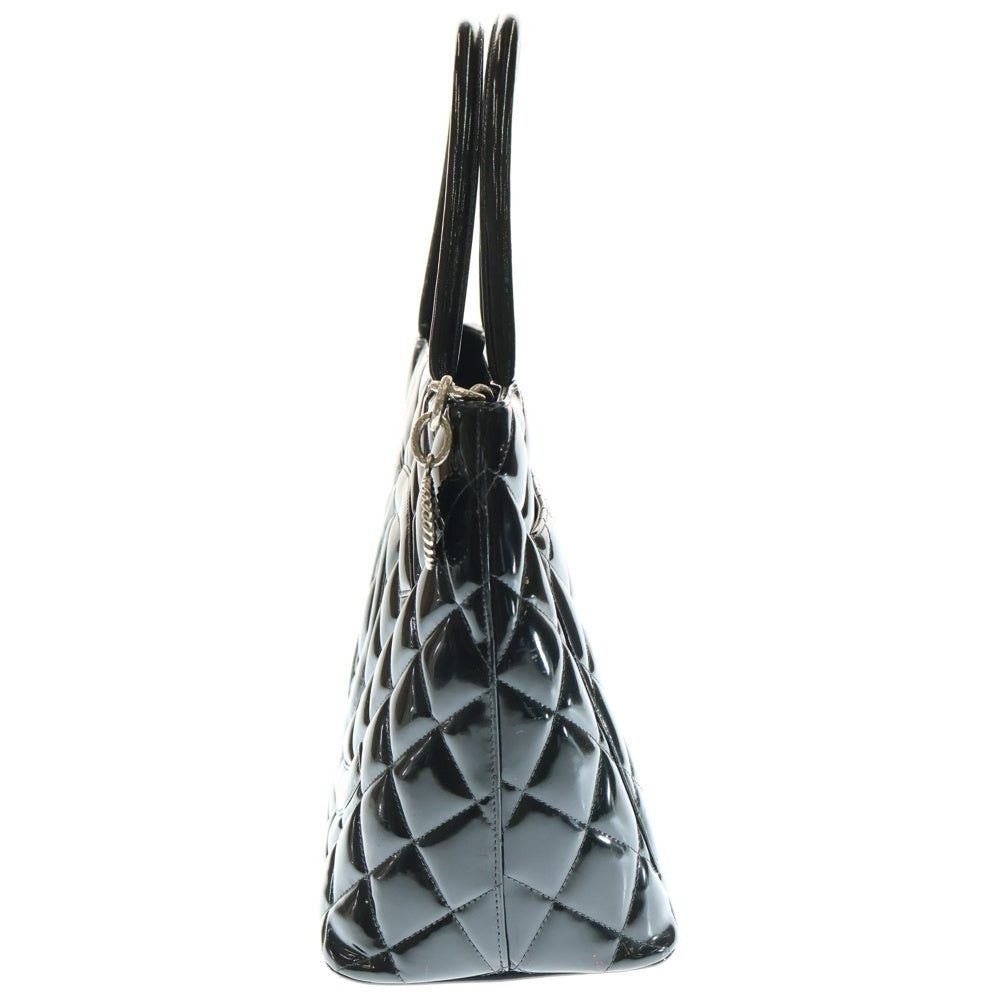 CHANEL(シャネル) ココマーク 復刻トート トートバッグ ハンドバッグ ブラック シルバー金具 エナメル