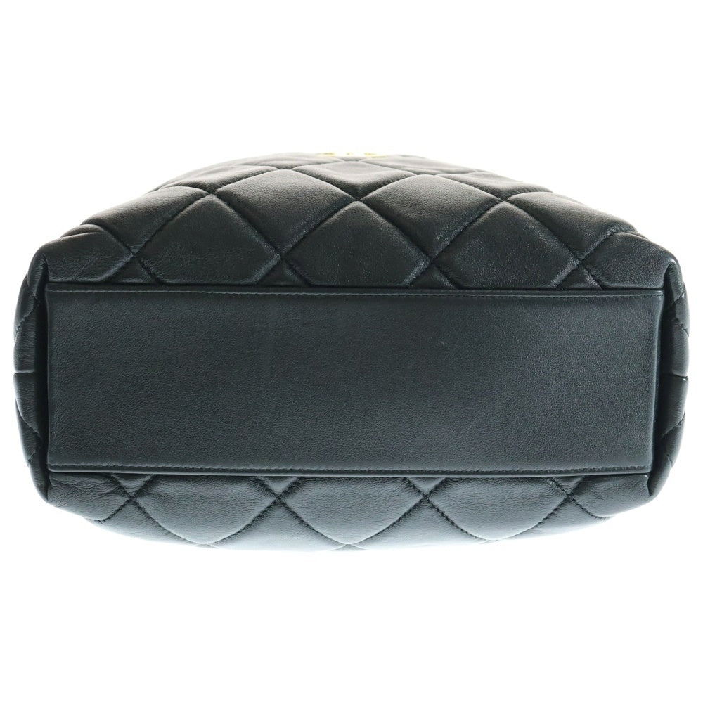 CHANEL(シャネル) マトラッセ ホーボーバッグ チェーン ワンショルダーバッグ ブラック ラムスキン ゴールド金具 AS3292