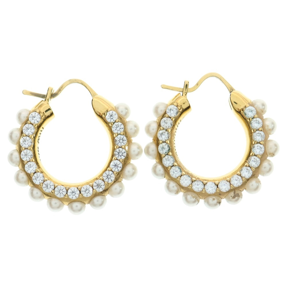 miumiu(ミュウミュウ) ロゴピアス イヤーアクセサリー GP×パール  