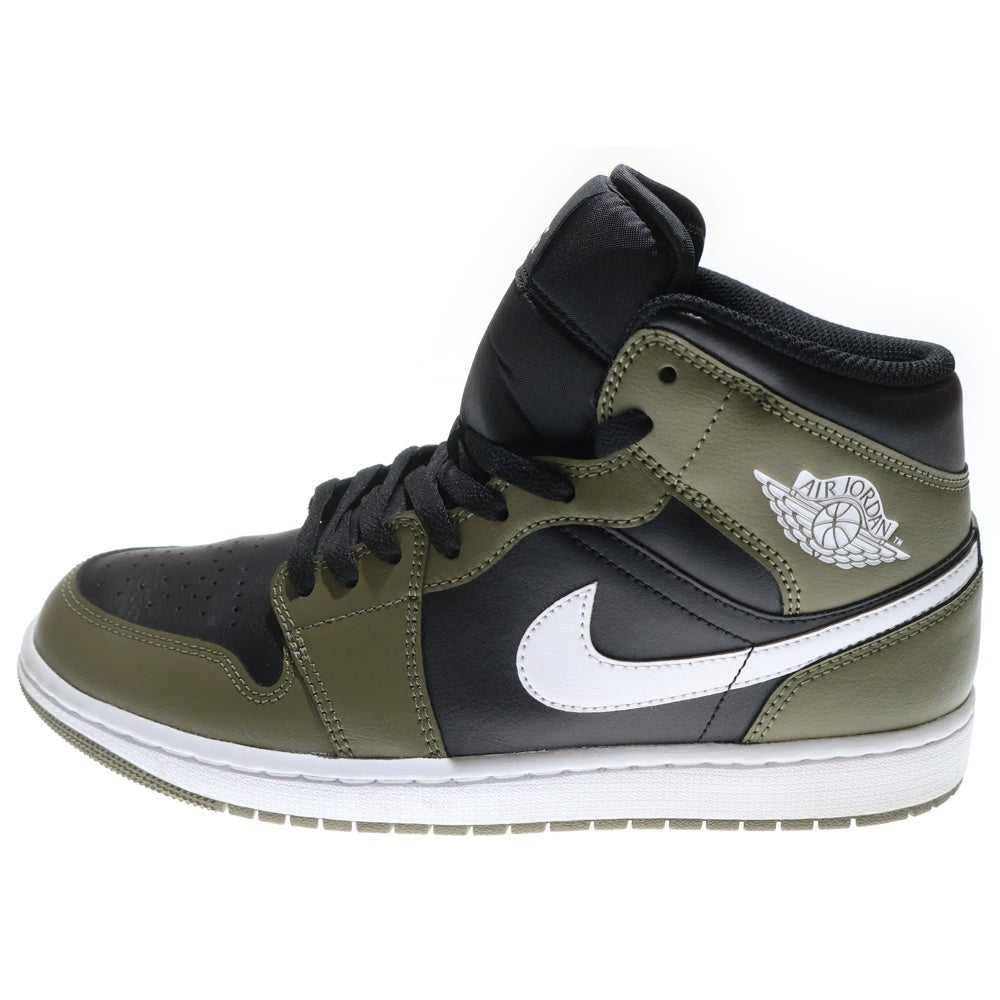 NIKE(ナイキ) AIR JORDAN 1 MID エアジョーダン 1 ミッドカットスニーカー カーキ/ブラック US10/28cm DQ8426-092