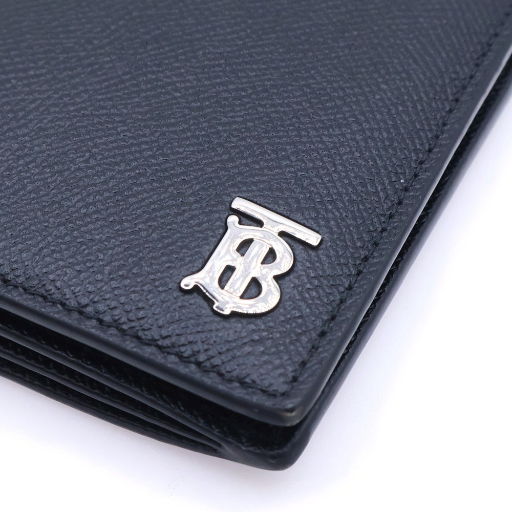 BURBERRY(バーバリー) TBロゴ コンチネンタルウォレット レザーロングウォレット 二つ折り長財布 ブラック 8062692