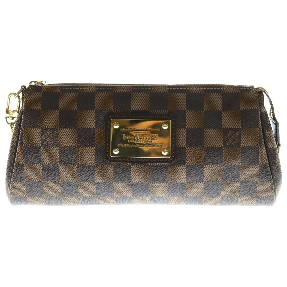 LOUIS VUITTON(ルイヴィトン) エヴァ ダミエ エベヌ PVC レザー 2WAY チェーン ハンド ショルダーバッグ ゴールド金具 ブラウン N55213