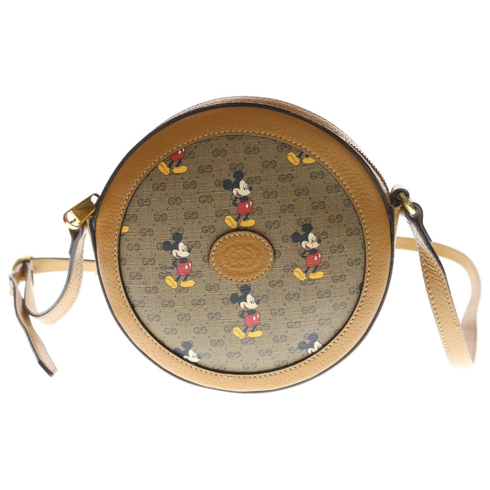 GUCCI(グッチ) ディズニーコラボ ショルダーバッグ ミニバッグ ブラウン PVC×レザー 603938 ゴールド金具