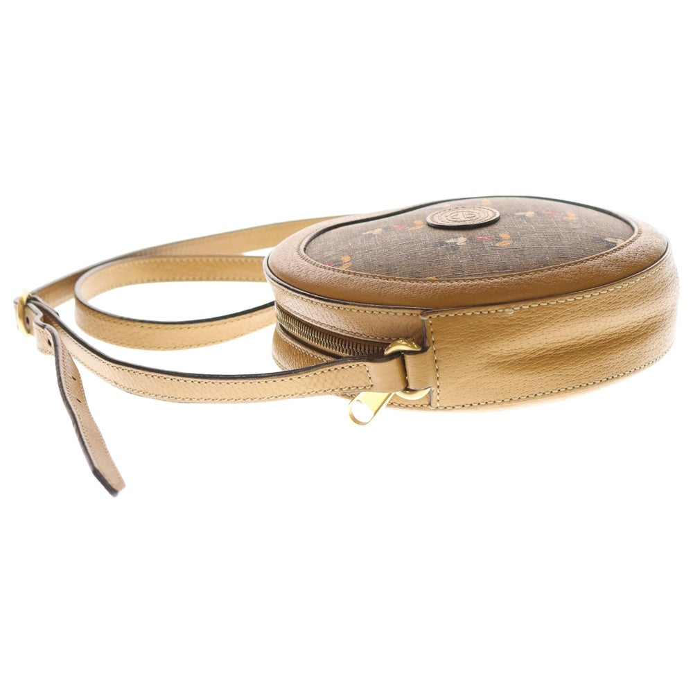 GUCCI(グッチ) ディズニーコラボ ショルダーバッグ ミニバッグ ブラウン PVC×レザー 603938 ゴールド金具