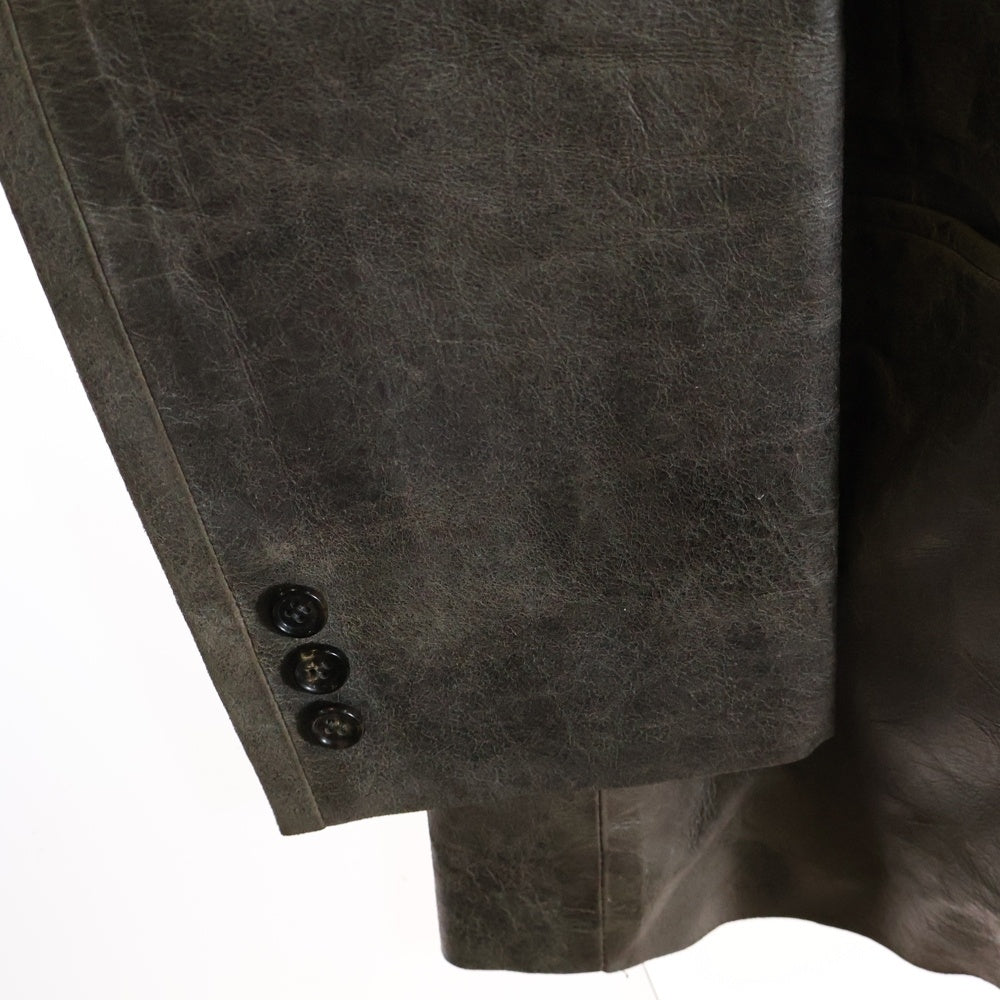 COMME des GARCONS(コムデギャルソン) 98AW 田中オム期 AD1998 ラムレザー 3B テーラードジャケット ブラウン IJ-04016M