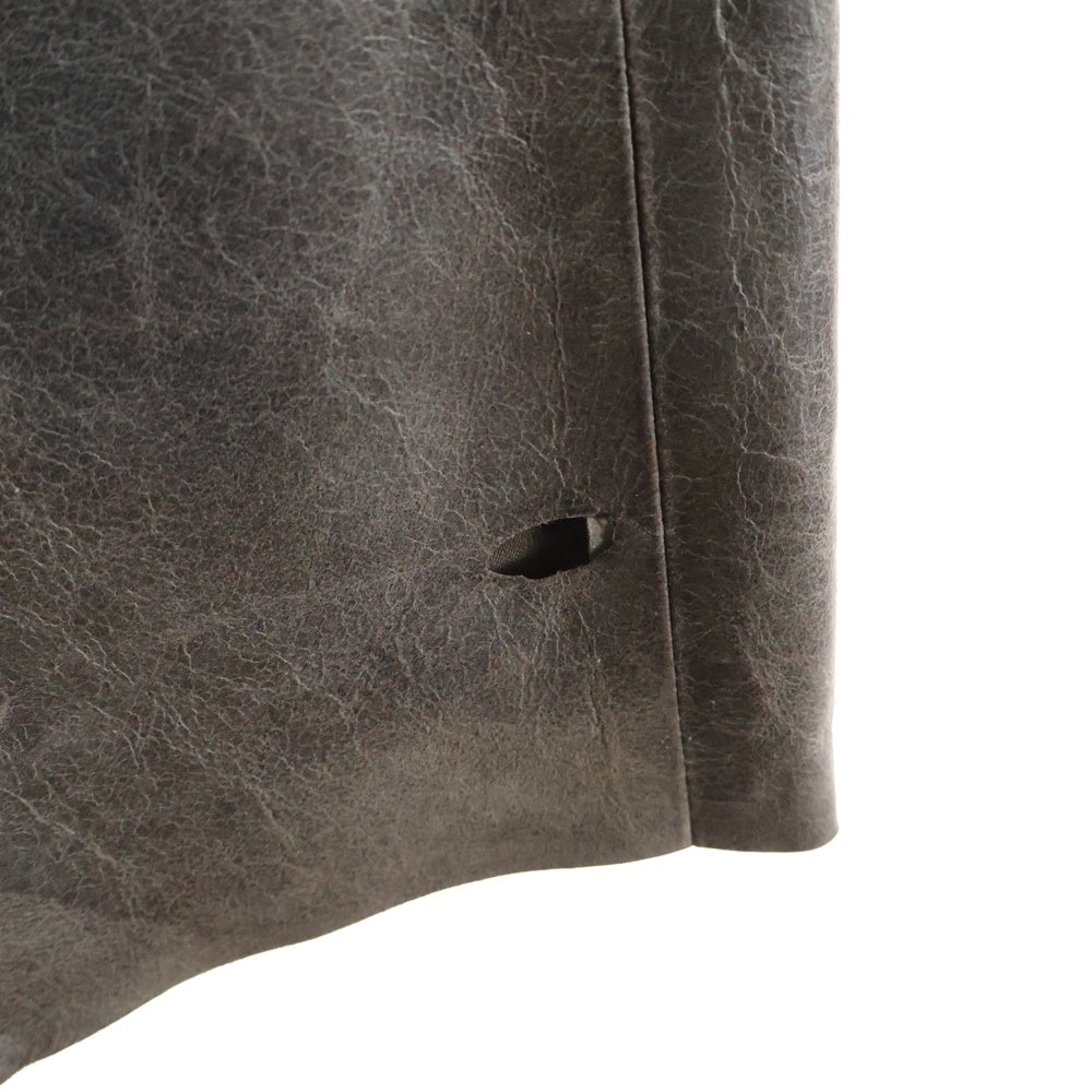 COMME des GARCONS(コムデギャルソン) 98AW 田中オム期 AD1998 ラムレザー 3B テーラードジャケット ブラウン IJ-04016M